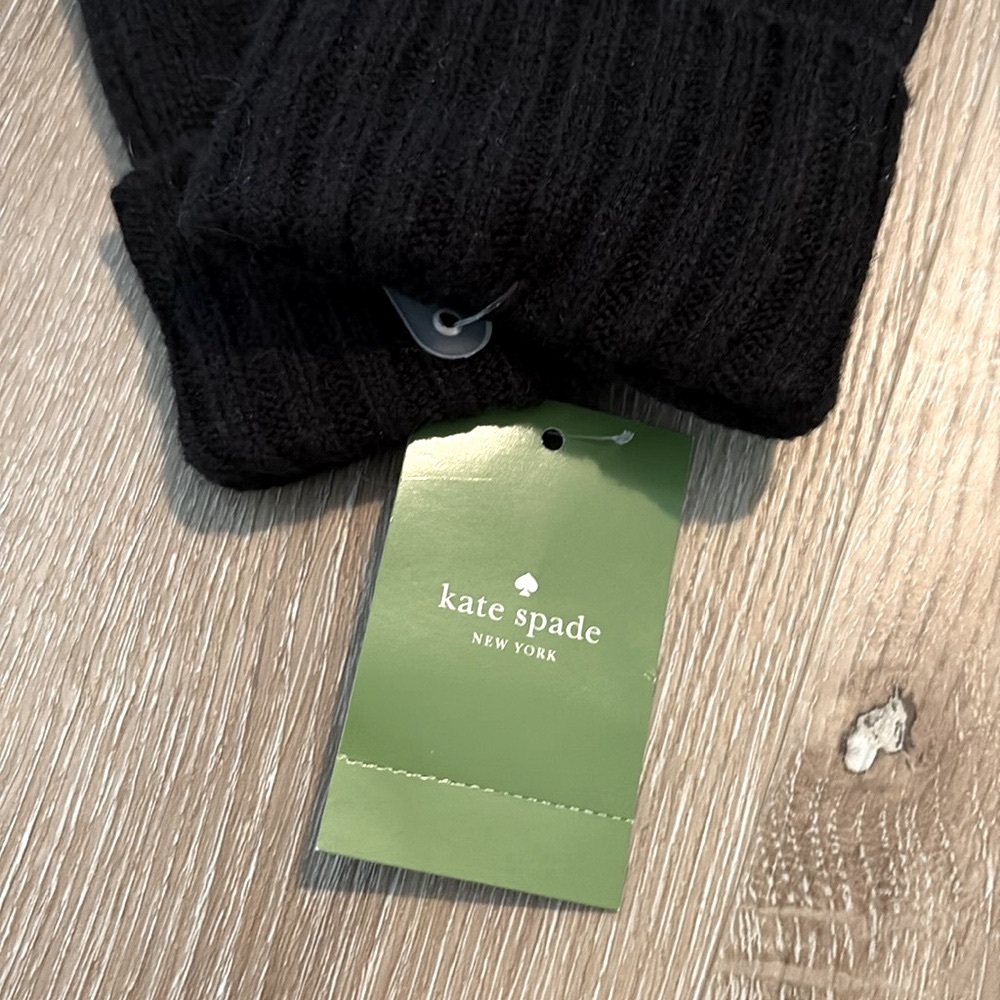 LAST ONE NWT [Kate Spade] New York Taxi Cab Mittens Black/White Women’s One Size - Picture 9 of 10